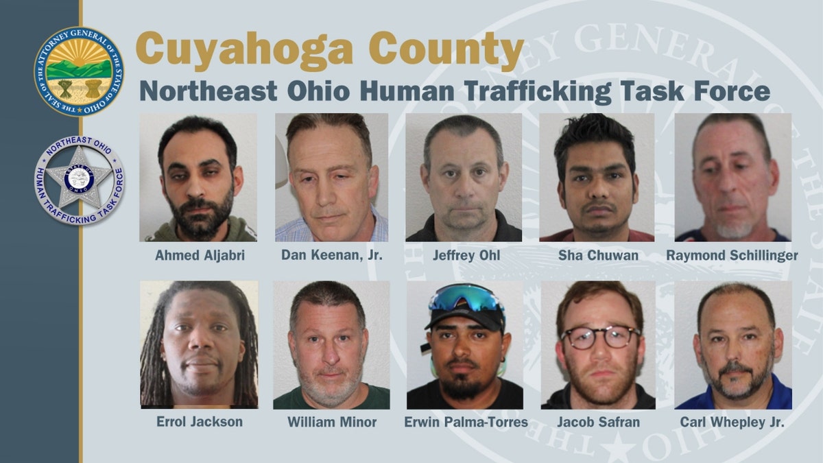 10 men arrested in Ohio in human trafficking operation