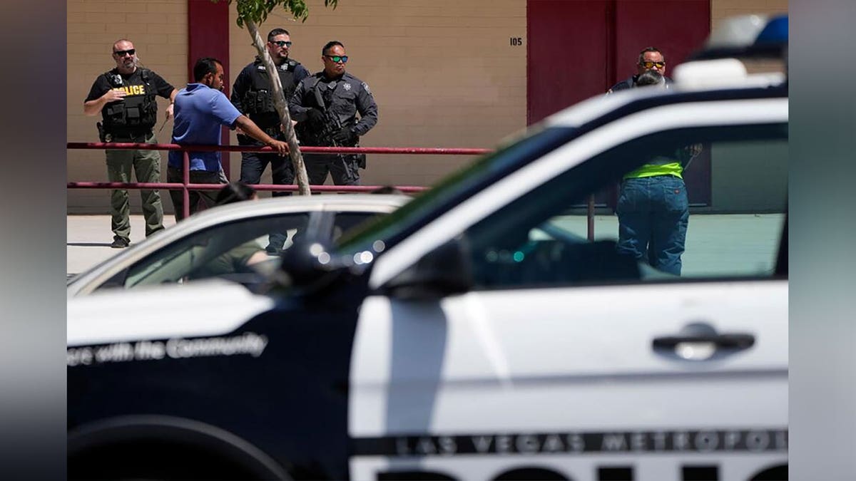 Las Vegas police outside middle school after shooting