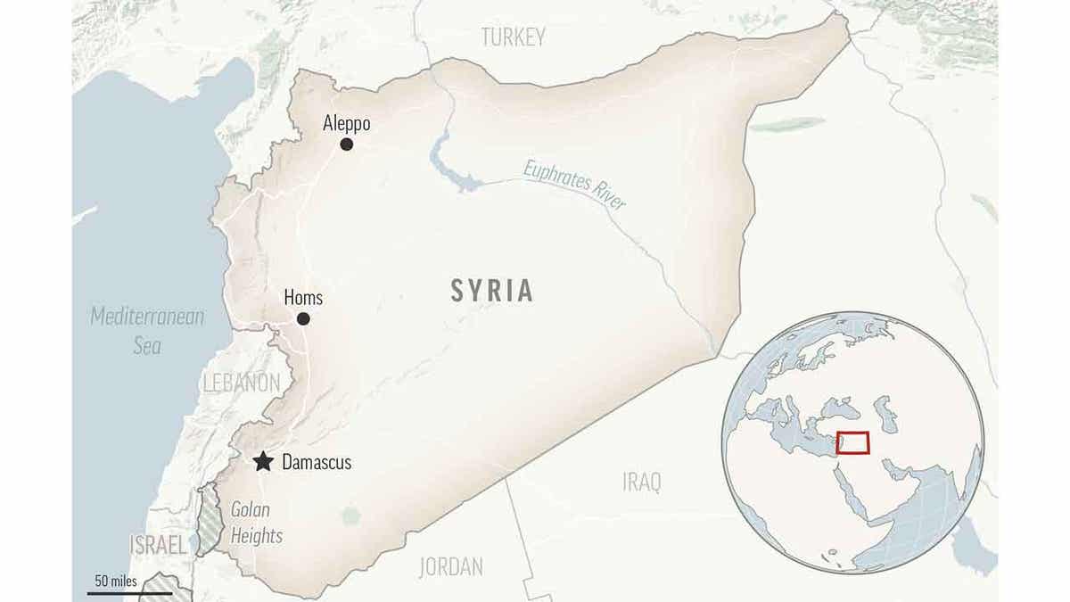 Syria locator map
