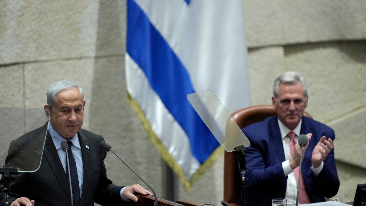 Kevin McCarthy sits next to Netanyaju during Israel trip 