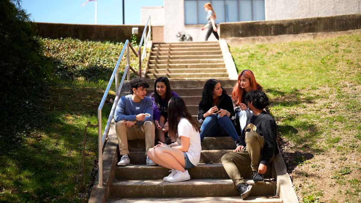 Upper Darby High School students Rayan Hansal and friends