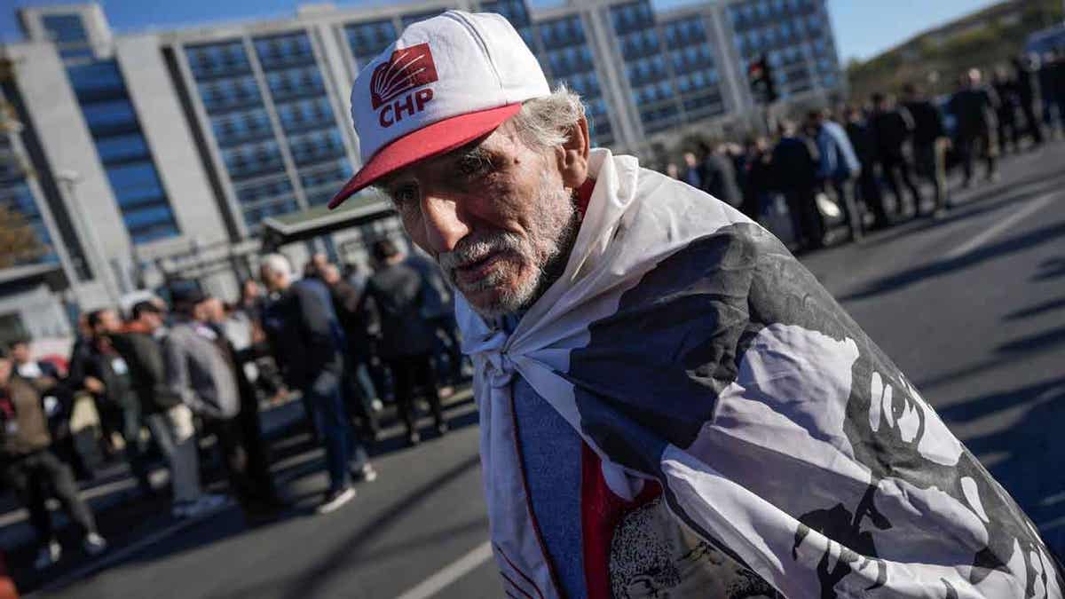 A supporter of Istanbul Mayor Ekrem Imamoglu