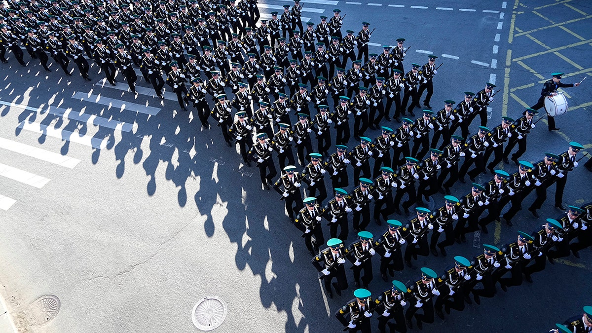 Soldiers marching