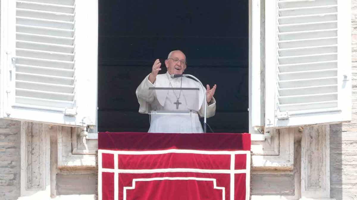 Pope Francis performs noon prayers in St. Peters Square