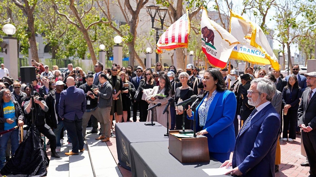 London Breed in UN Plaza 