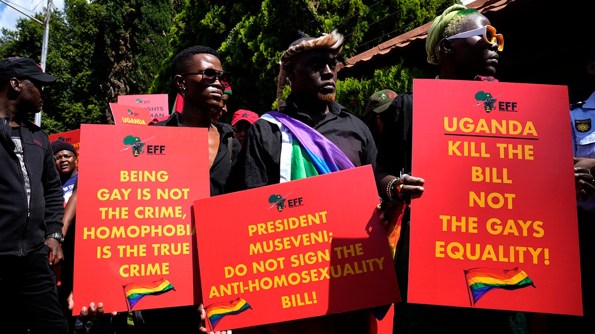 Uganda pro-gay protesters