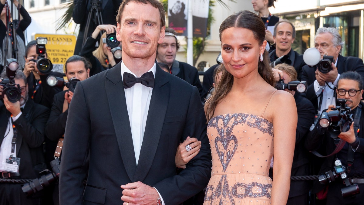 Alicia Vikander wears nude dress on Cannes red carpet