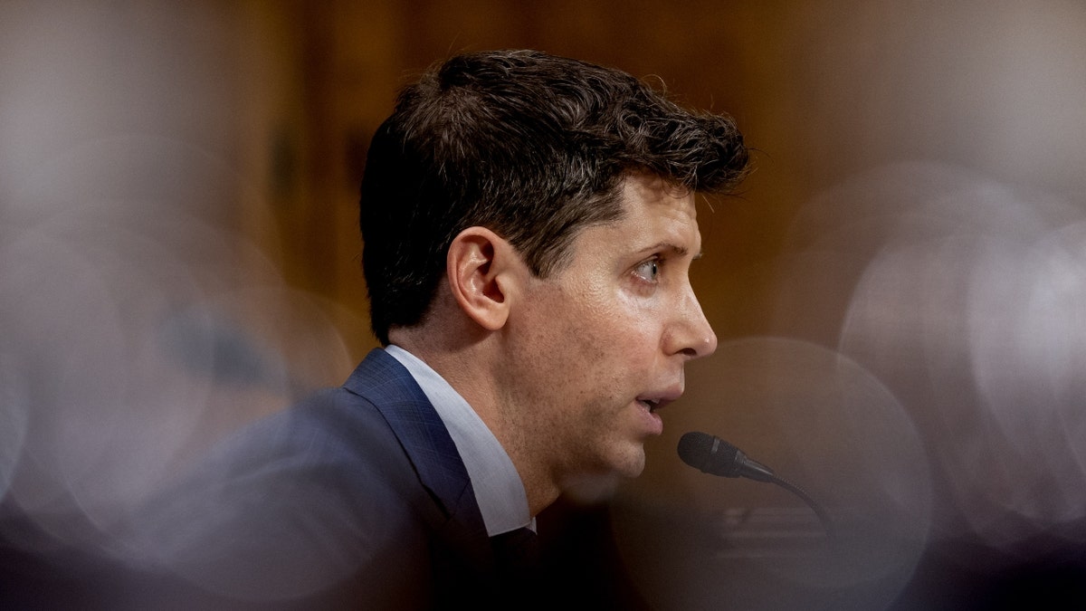 A side view of Sam Altman
