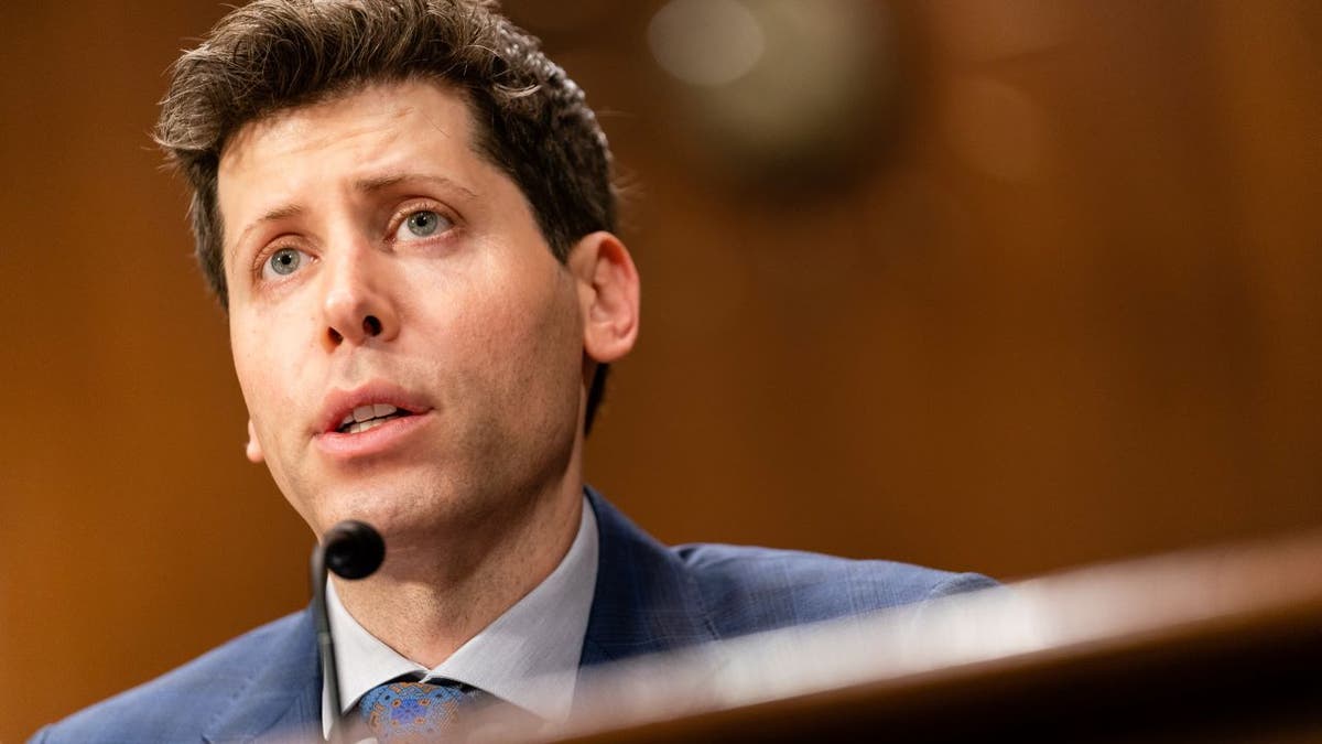 OpenAI CEO Sam Altman speaking at a hearing