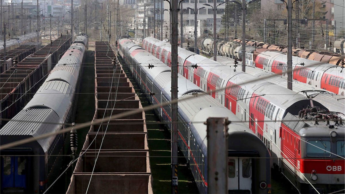 Austria trains parked