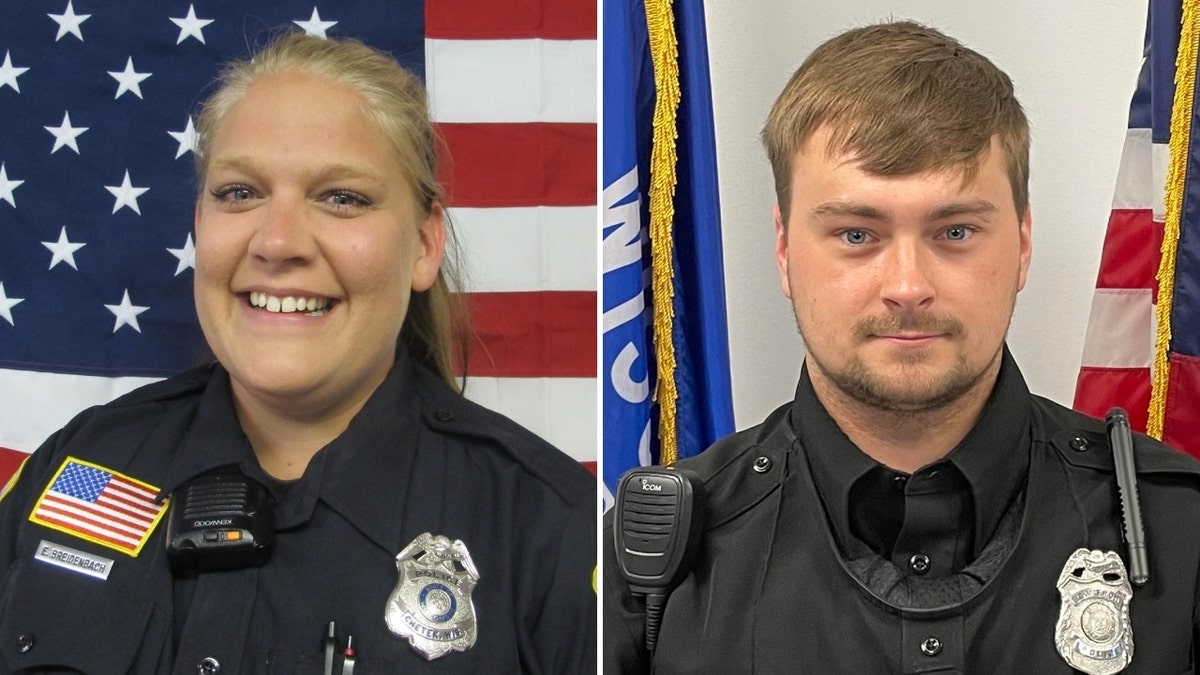 Chetek Police Department Officer Emily Breidenbach and Cameron Police Department Officer Timothy Scheel headshots