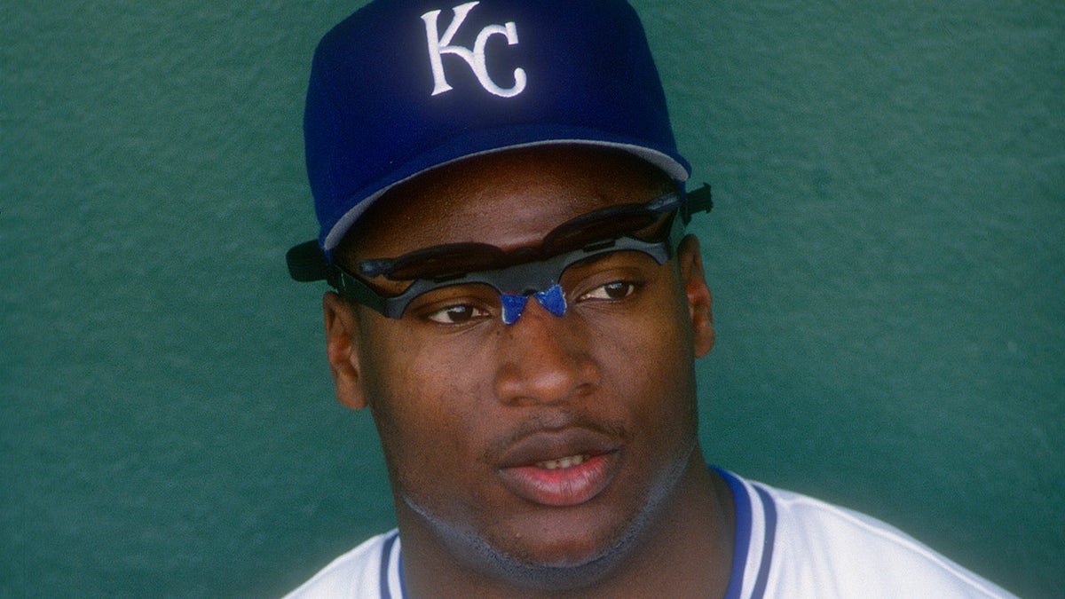 Bo Jackson in the dugout