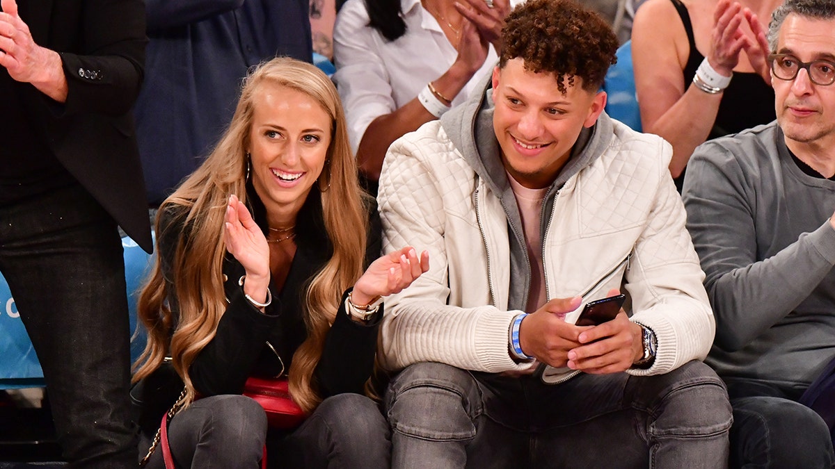 Mahomes at the Knicks game