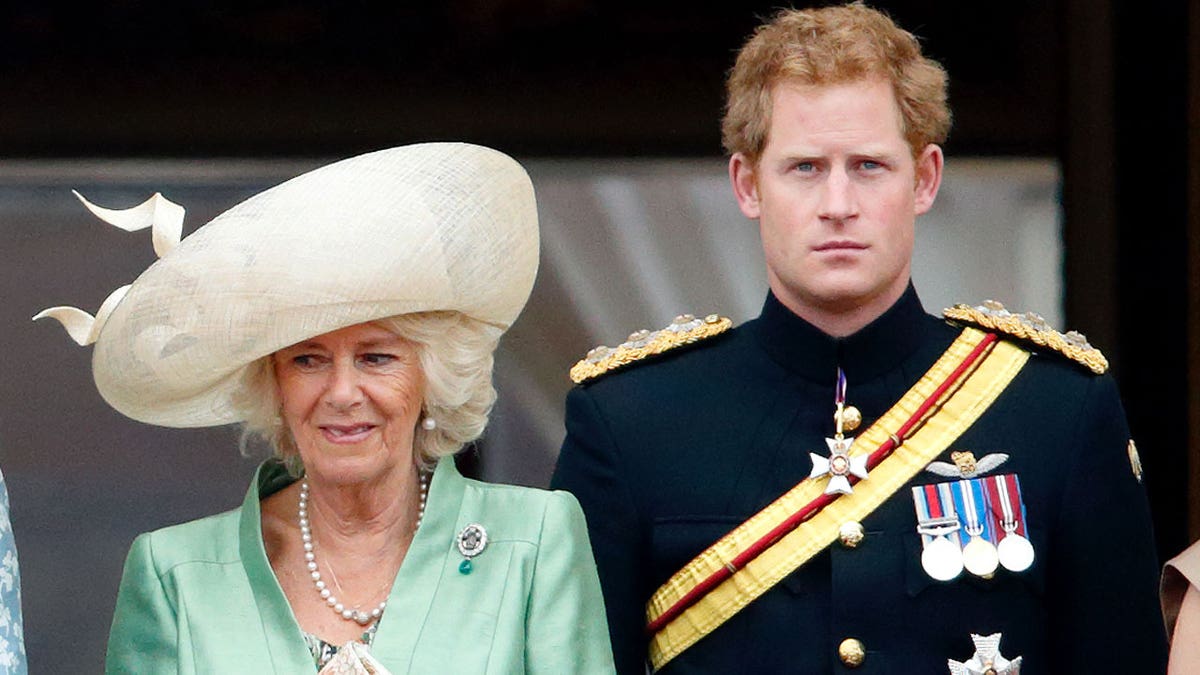 Queen Camilla and Prince Harry in 2015