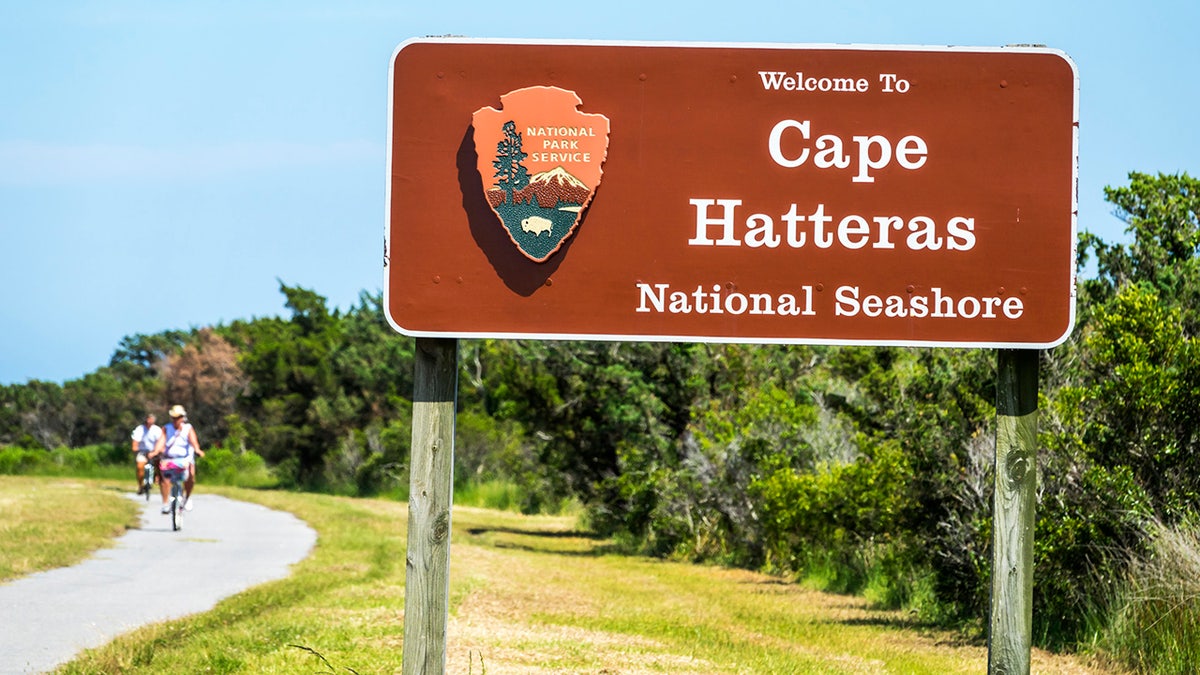 Cape Hatteras National Seashore roadside sign 