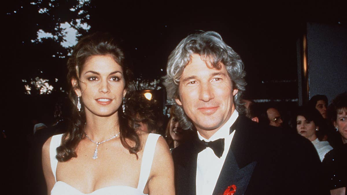 Cindy Crawford and Richard Gere at an event in 1993