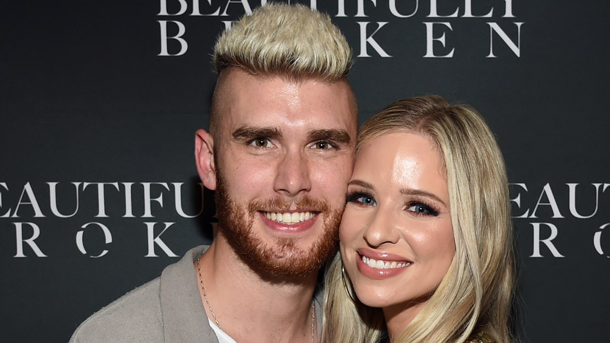 Colton Dixon and Annie Coggeshall-Dixon at the "Beautifully Broken" premiere