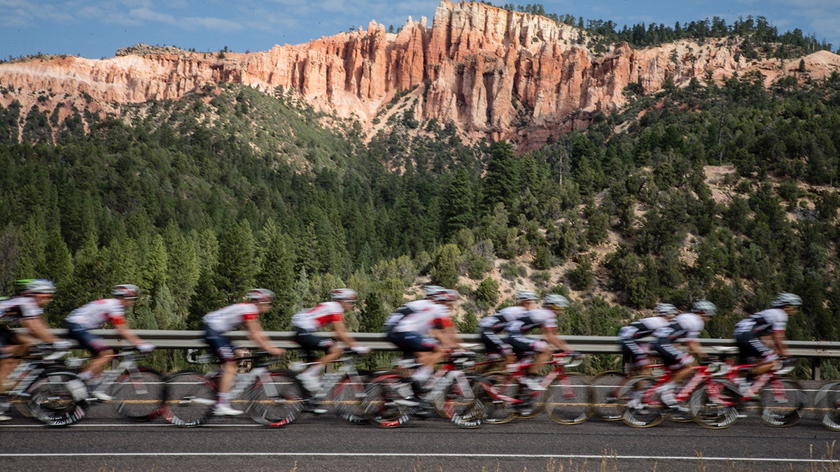 A cyclist race in Utah