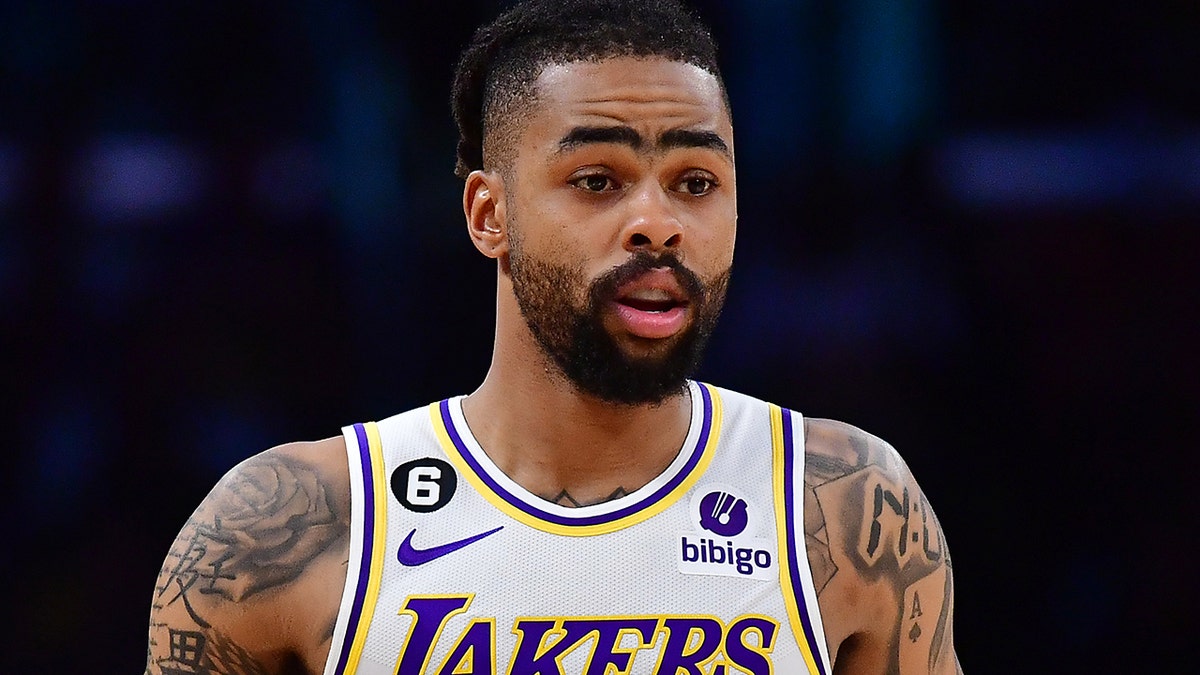 D'Angelo Russell moves up the court