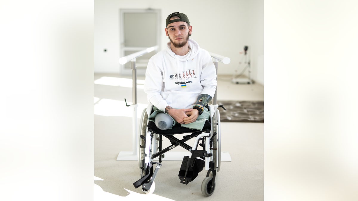 Denys Kryvenko, 24, is undergoing rehabilitation at the Superhumans Medical Center.