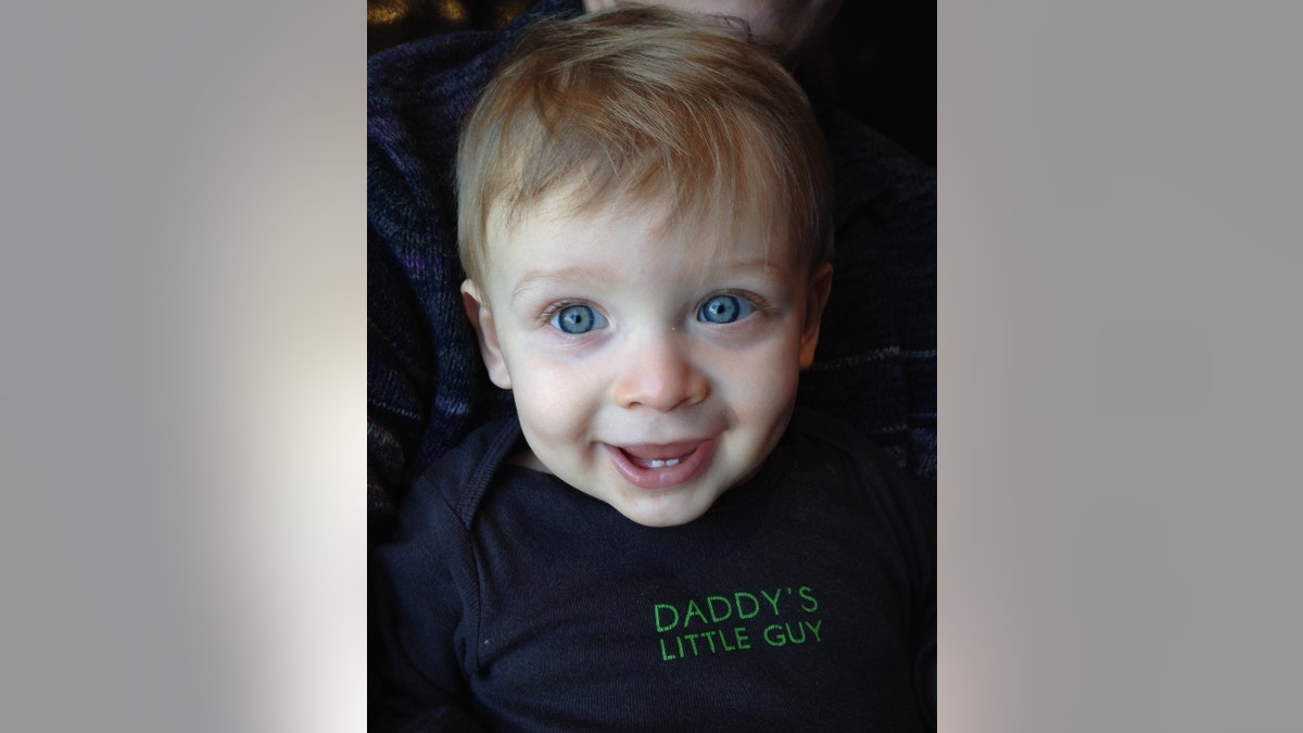 Ben Seitz wearing a "daddy's little guy" t-shirt