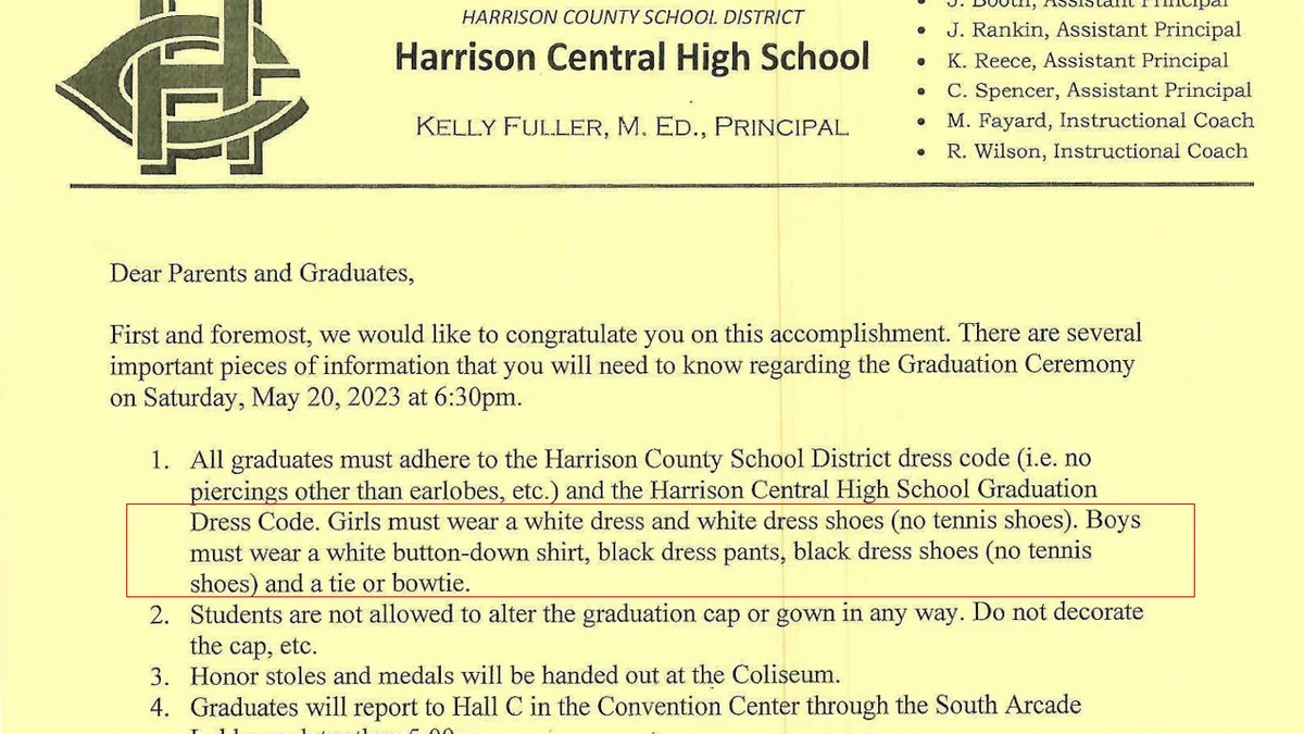 Harrison County school district dress code aclu