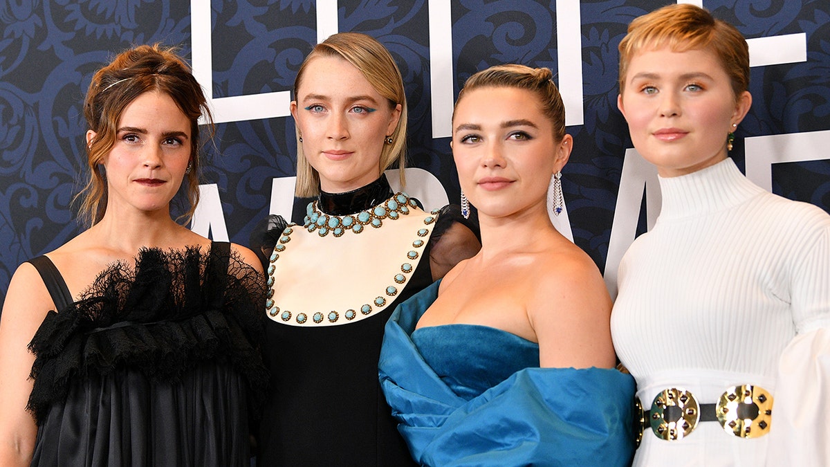 Emma Watson, Florence Pugh, Eliza Scanlen and Saoirse Ronan at the premiere for "Little Women."