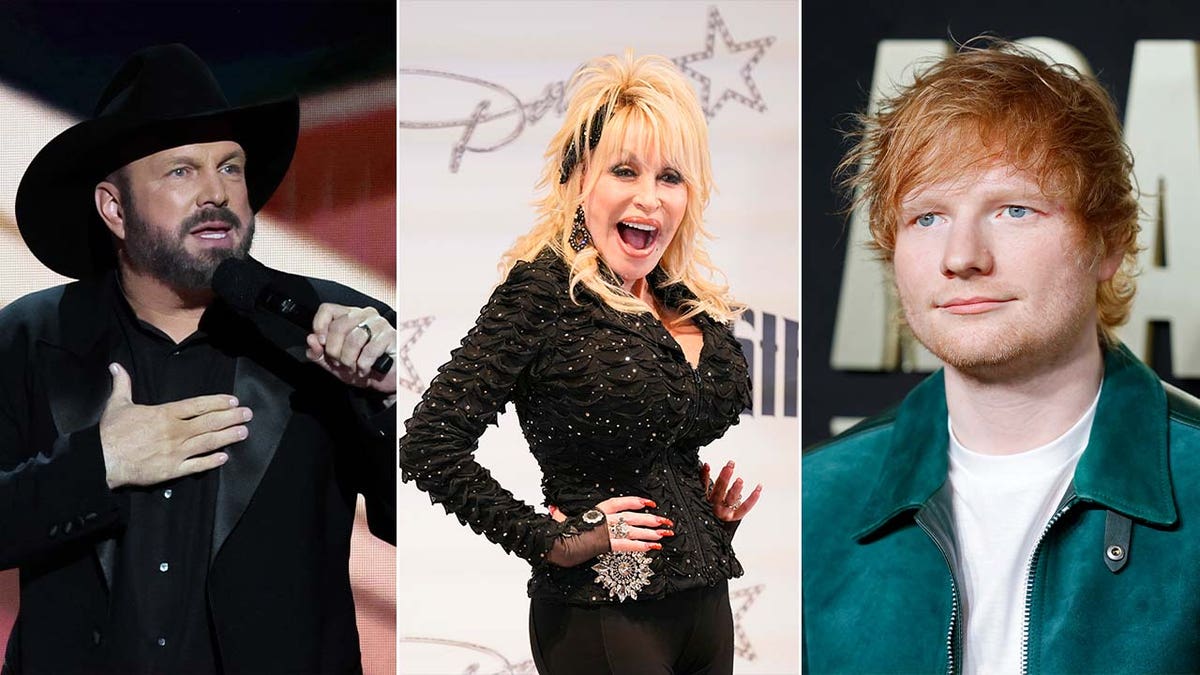 Garth Brooks leads Dolly Parton Ed Sheeran as Hollywood stars