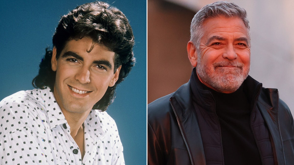 George Clooney then and now split