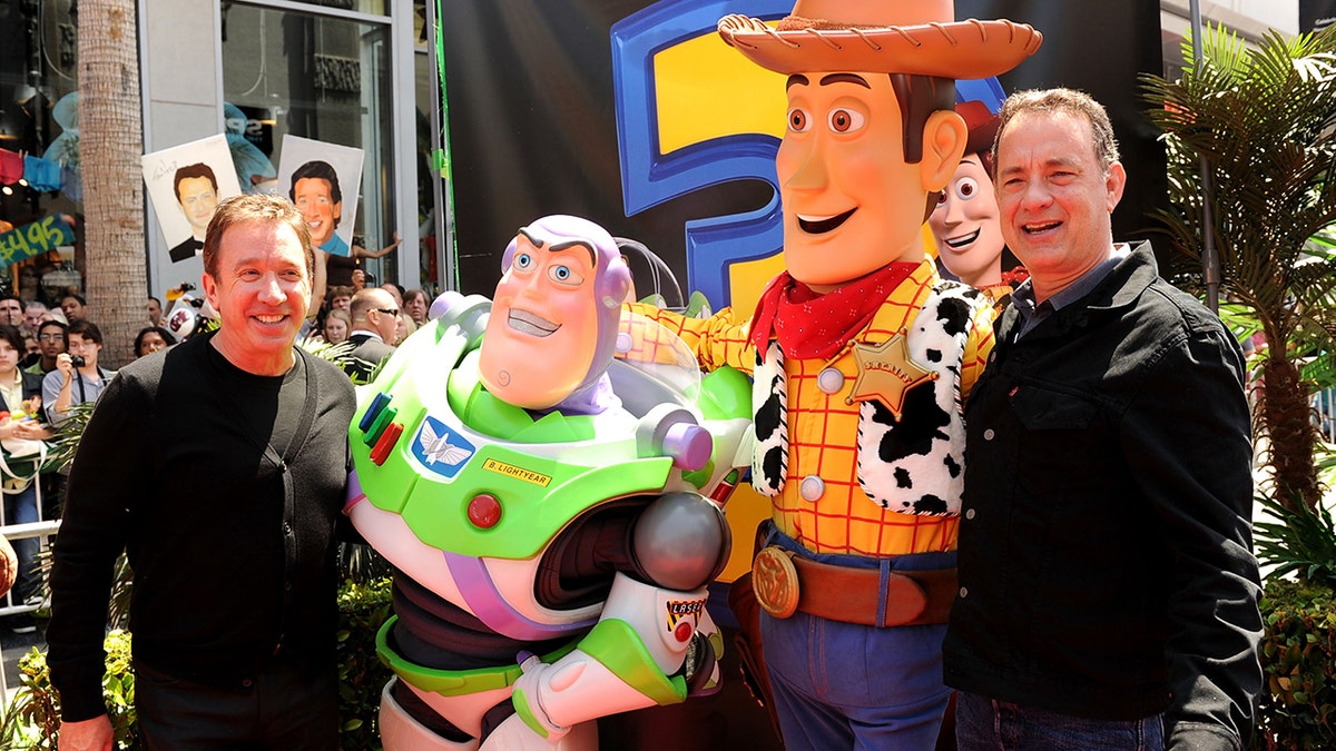 Tom Hanks and Tim Allen at the premiere of Toy Story 3 in 2010