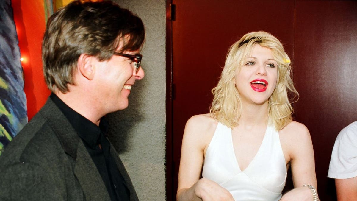 Kurt Loder and Courtney Love