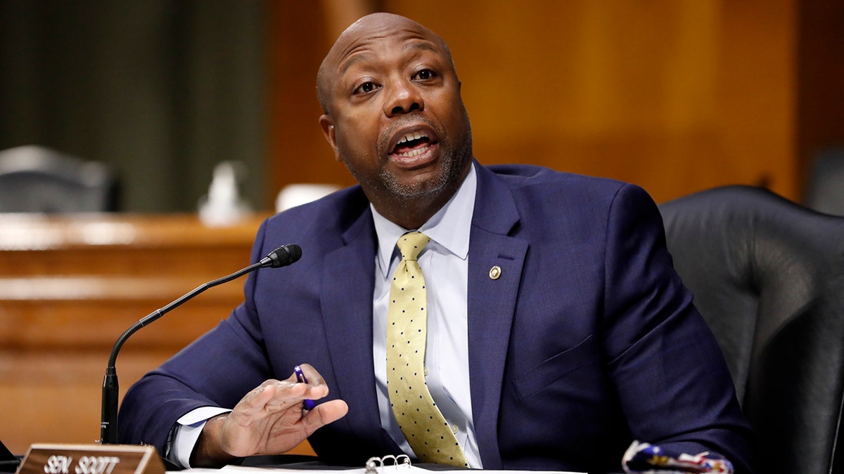 Scott at a committee hearing