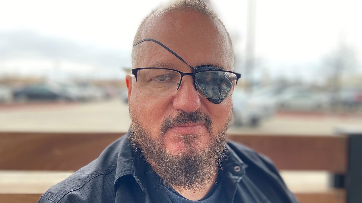 Stewart Rhodes with eyepatch