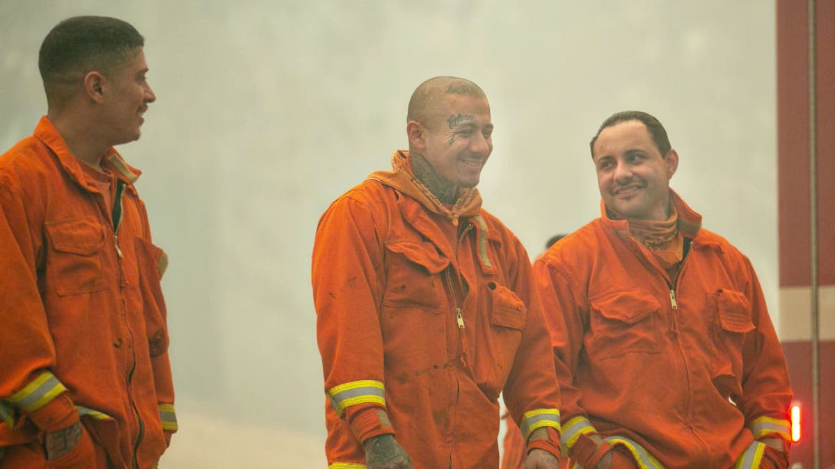 Trio of incarcerated firefighters laughing