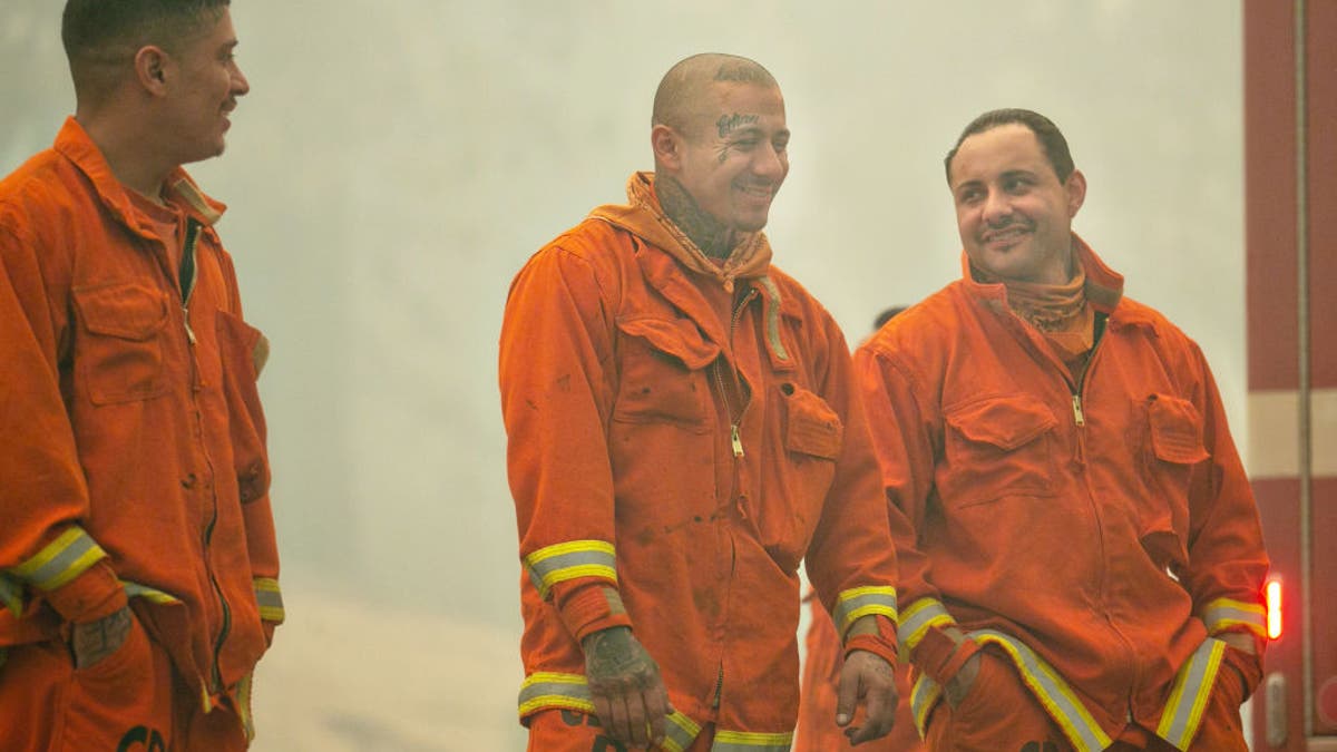 Trio of incarcerated firefighters laughing