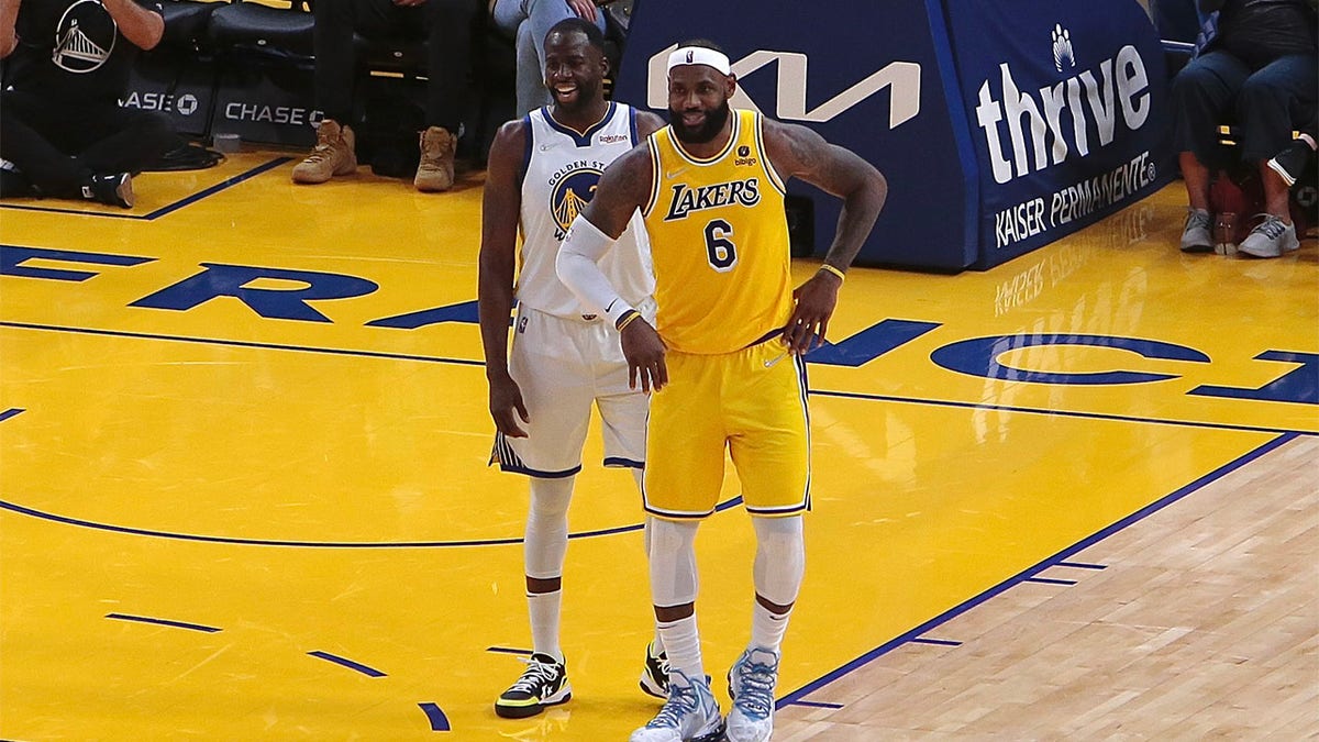 Draymond Green and LeBron James face off