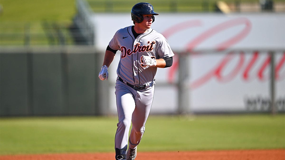 Colt Keith rounds the bases for the Salt River Rafters