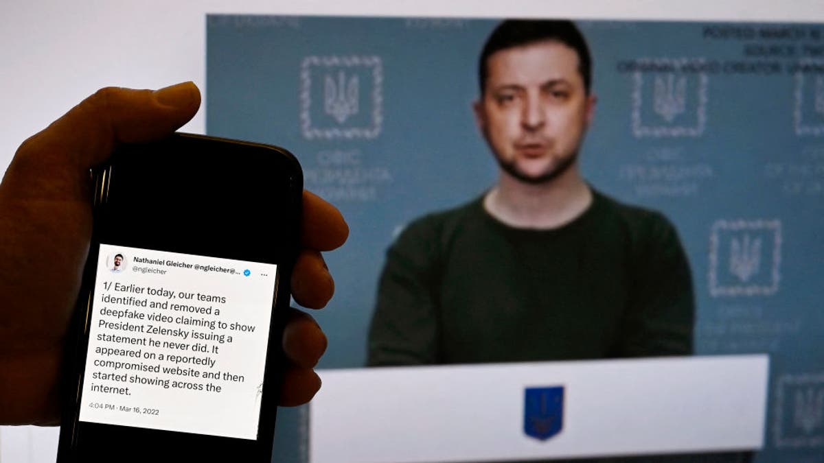 Fake AI image of Ukraine's president