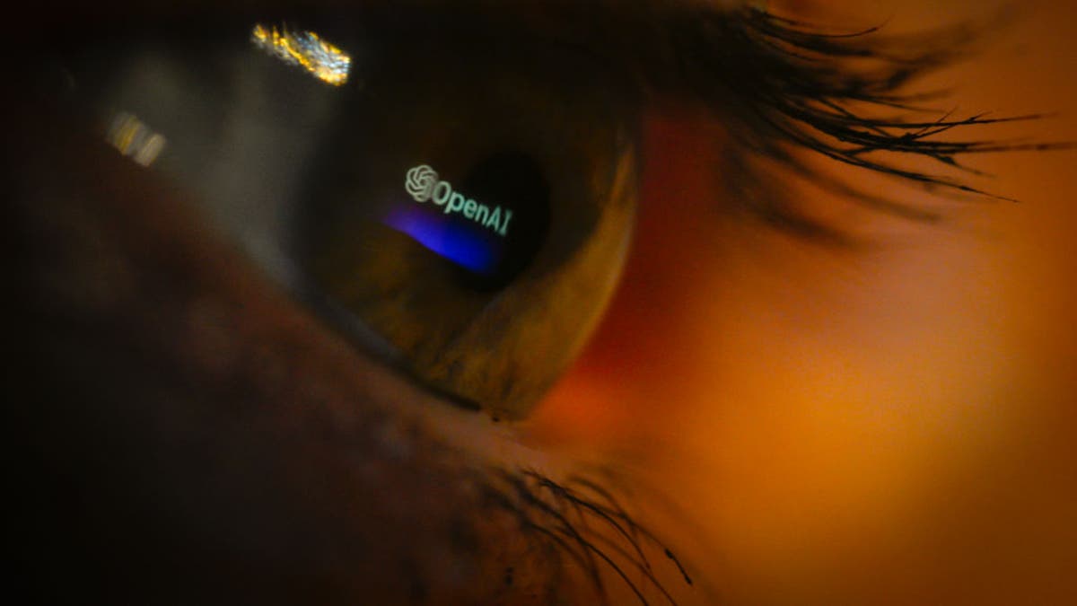 An image of a person's eye looking at Open AI