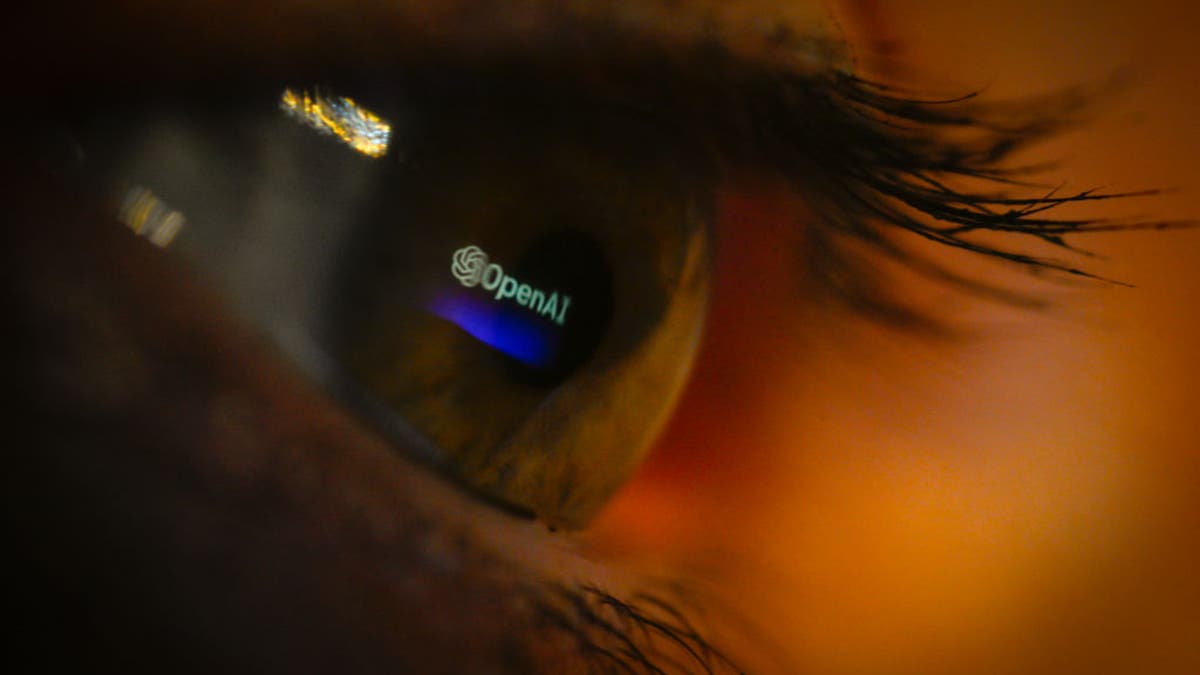 An image of a person's eye looking at Open AI