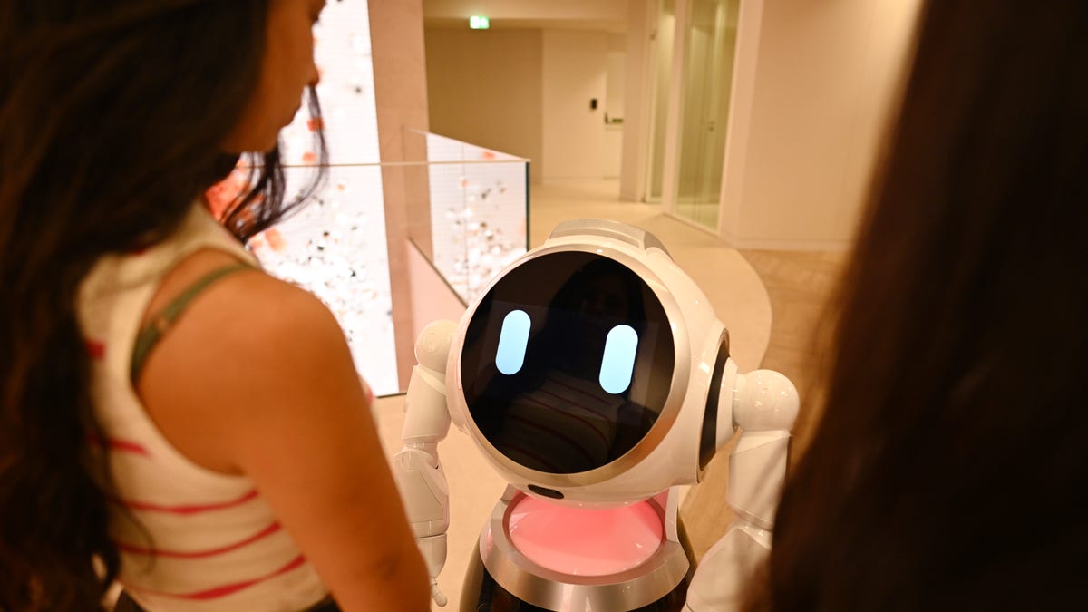 UBTech Robotics Ltd.'s 'Cruzr social robot' assists a bank transaction in Portugal.