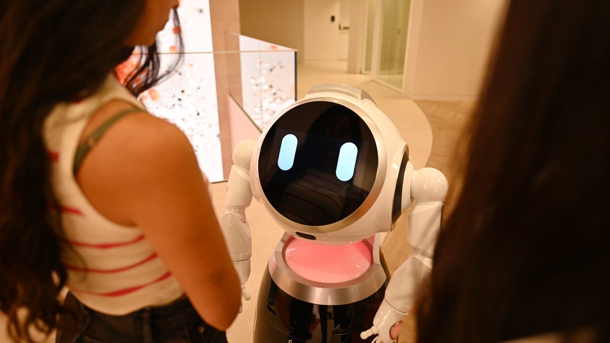 UBTech Robotics Ltd.'s 'Cruzr social robot' assists a bank transaction in Portugal.