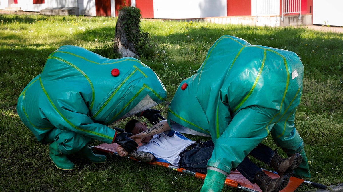 French police conduct biological hazard drill