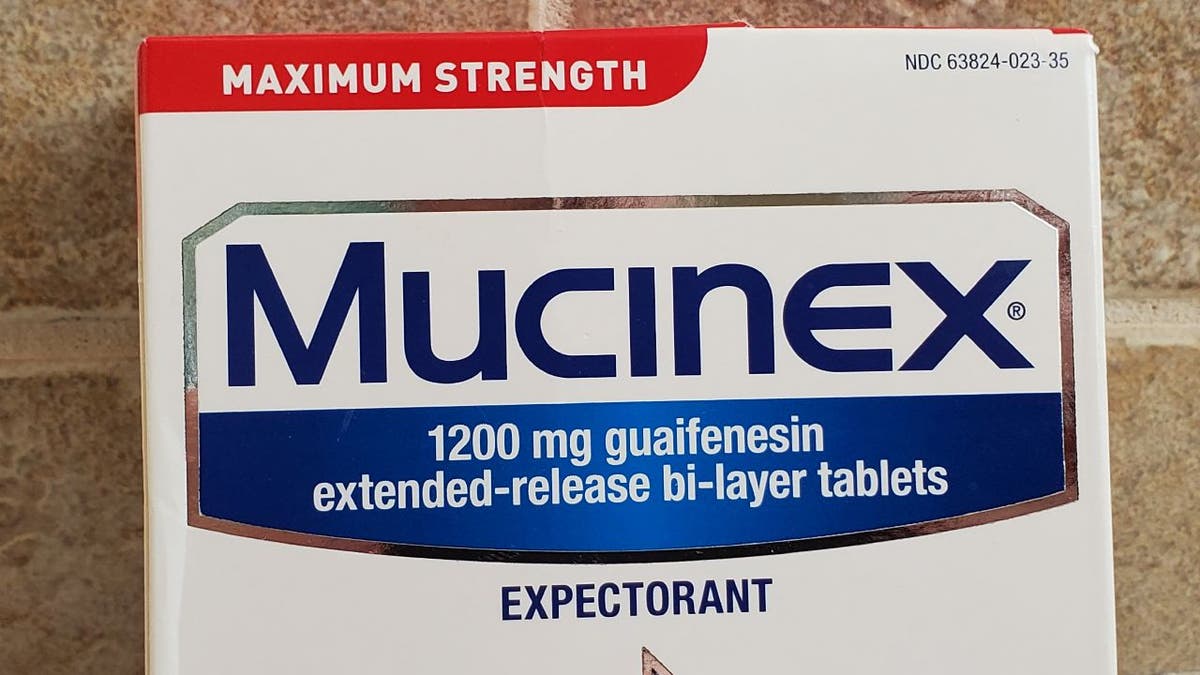 Close-up of Mucinex box
