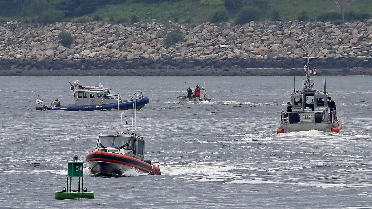 Search crews in water off Castle Island in Boston Harbor