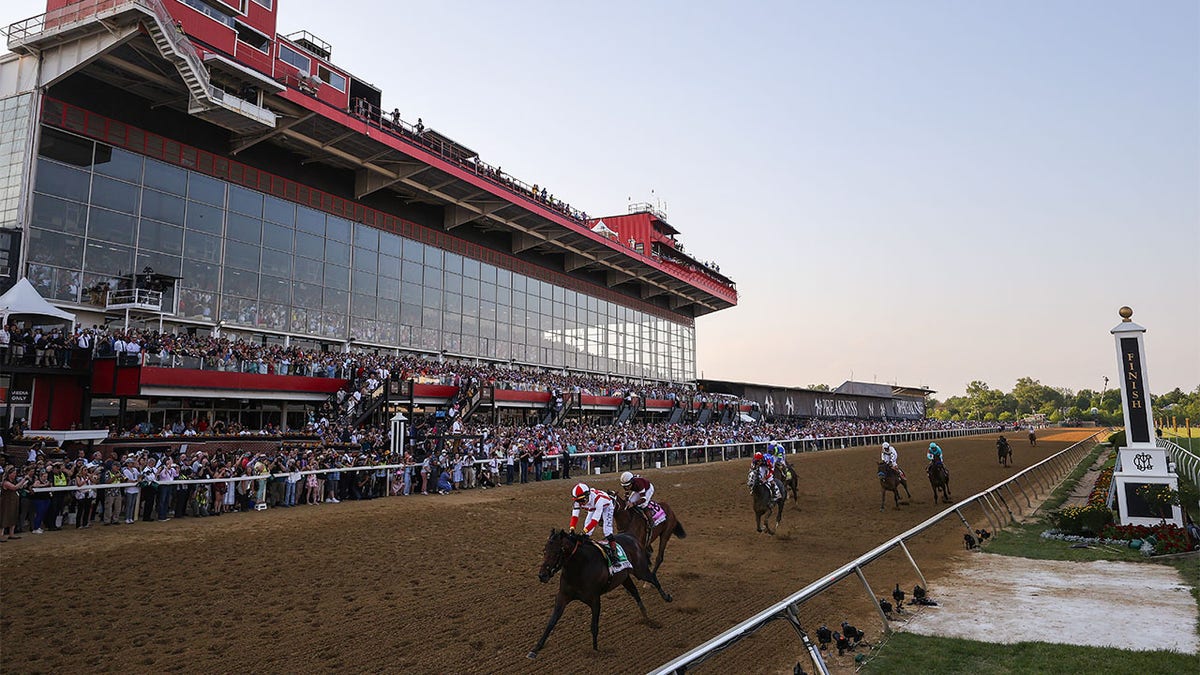 The Preakness Stakes race track
