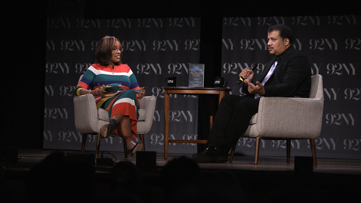 Neil deGrasse Tyson, right, Gayle King left