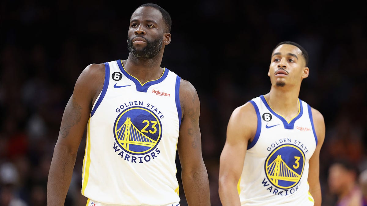 Draymond Green and Jordan Poole during a game