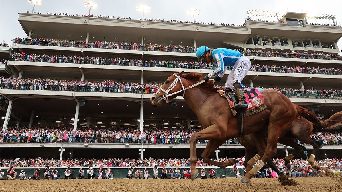 Mage finishes the finish line at the Kentucky Derby