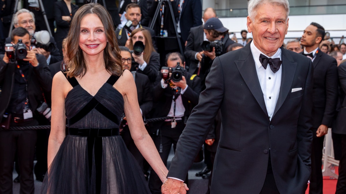 Calista Flockhart and Harrison Ford